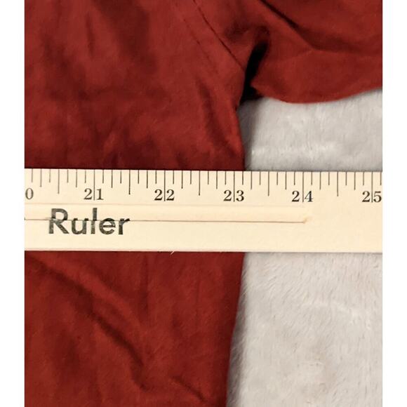 Vintage Alfani Shirt Mens L Cedar Red Microfiber Button Down Long Sleeve Casual - Picture 6 of 7